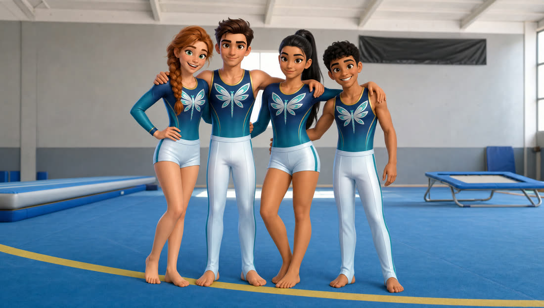 La squadra di TeamGym nella palestra Dragonfly